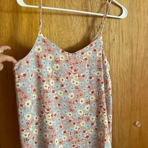 Floral spaghetti strap tank top